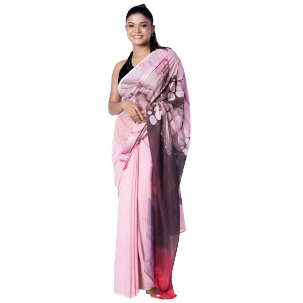 Avery blended georgette digital printed saree